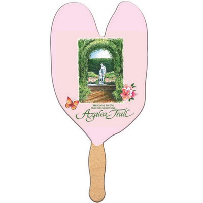 Caladium Leaf Hand Fan