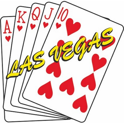 Hearts Royal Flush Magnet w/ Strip Magnet (2 Square Inch)