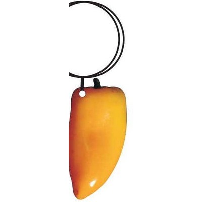 Yellow Chili Pepper Executive Keychain w/Mirrored Back (4 Square Inch)