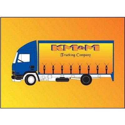 Commercial Truck Rectangle Badge w/ Bar Pin (2"x3")