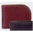 Italian Leather Lizard Print Magnet Money Clip w/Card Case