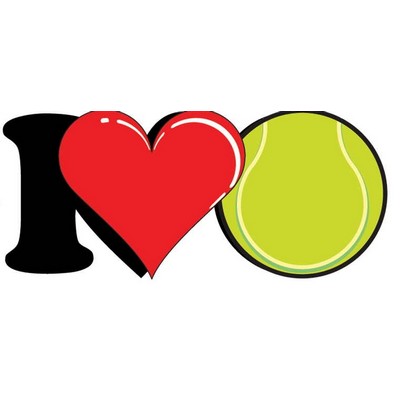 I Love Tennis Maxi Magnet (3 Square Inch)