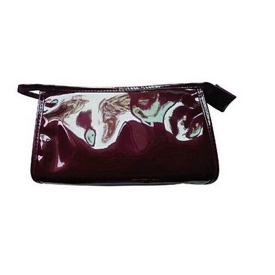 Glossy Vinyl Cosmetic Pouch with Foam Insulation