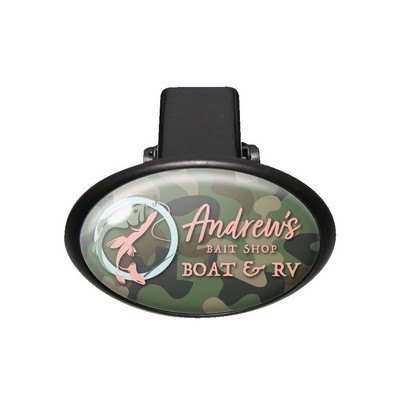 Oval Hitch Cover w/Laminated Decal