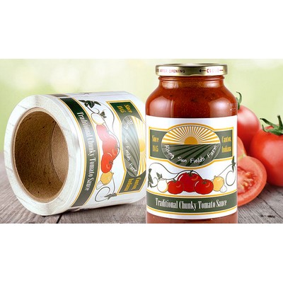White BOPP Roll Label (2"x6")