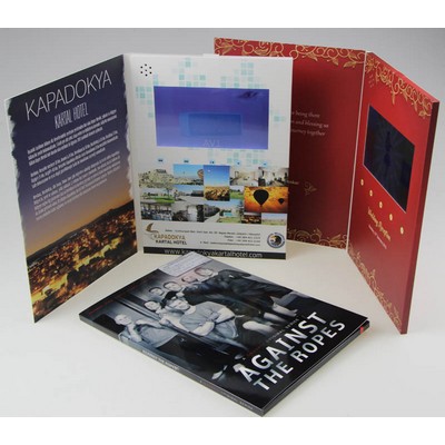 128MB 4.3" LCD A4 Size Bi-fold Video Brochure