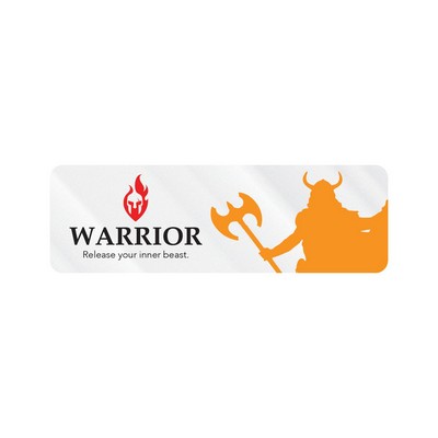 Rectangle Sticker | Round Corners | 1 7/8" x 5 7/8"| Clear Static | Static Face | Screen