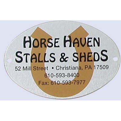 .032 Anodized Aluminum Name Plate greater than 6 Sq. In. up to 9 Sq. Inches