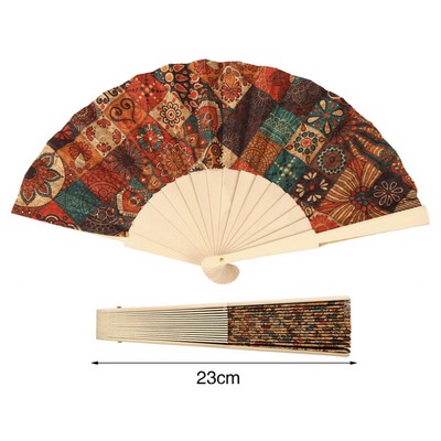 Custom Wood Cloth Folding Fan