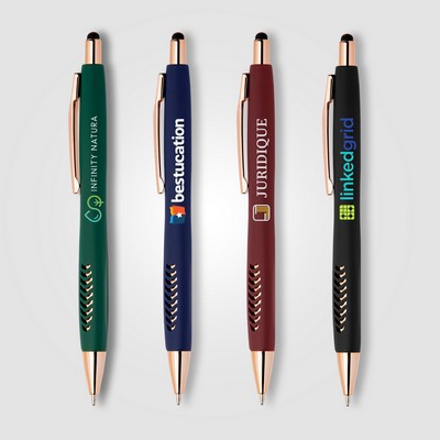 Avalon Softy Rose Gold Pen w/ Stylus - Full-Color Inkjet
