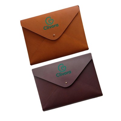 Leather Flip Cover Document Bag Envelope Case