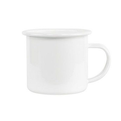 12 Oz. Fine Enamel Cup w/White Rim