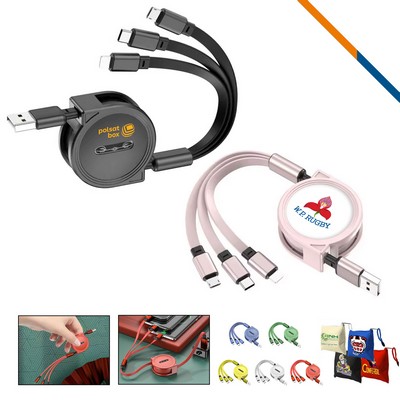 Avery 3in1 Retractable Fast Charging Cable