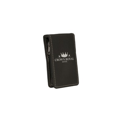 Black/Silver Leatherette Manicure Set