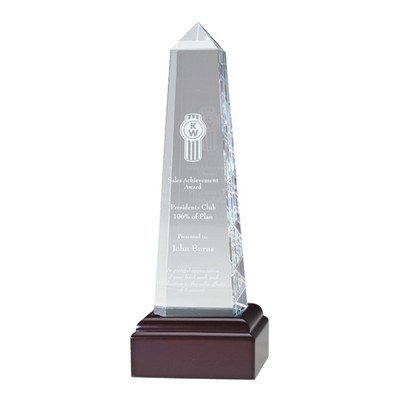 Obelisk with Wooden Base - 10"
