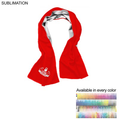 Gym, Workout, Fitness towel in Cooling Fabric, Sublimated Edge to Edge 1 Side (12"x40")