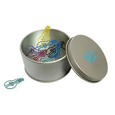 Light Bulb Paper Clips w/Tin Container
