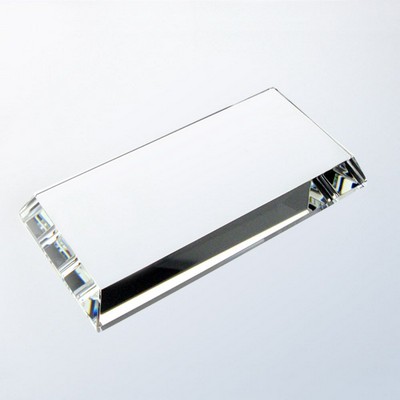 Clear Crystal Beveled Base - Medium
