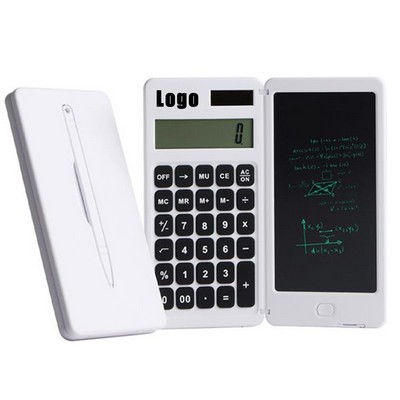 Portablel Calculator With Writing Tablet