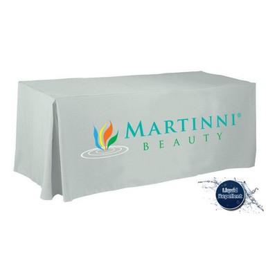 5' Custom Printed Liquid Repellent Fitted Table Cover - Front Panel Print