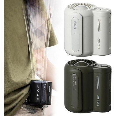 Industrial Grade Wearable Waist Clip Turbine Fan - Rechargeable & Hands-Free