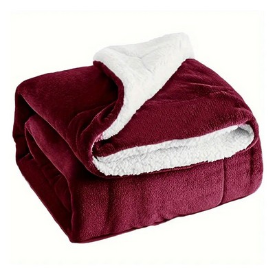 Thick Travel Fuzzy Fleece Blanket