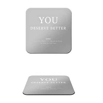 Silver Stainless Steel with EVA Base Coaster