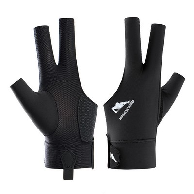 Billiards Glove 3 Finger Pool Glove for Left/Right Hand