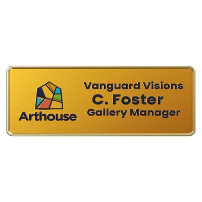 QUIKturn™ Ultratone Name Badge Rectangle (3" x 3/4")