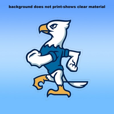 Clear Removable Glass Decals (4"X3.5") - Removeable. Repositionable. Custom Shape
