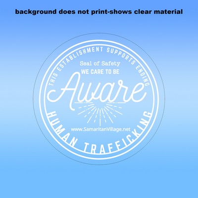 Clear Removable Glass Decals (6"X6") - Removeable. Repositionable. Custom Shape