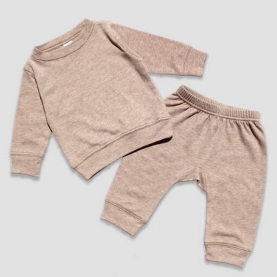 Baby Sweatsuits Truffle 65% Polyester/35% Cotton- Laughing Giraffe®