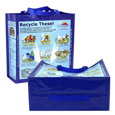 150g Laminated Woven Custom Recycling Bag (15"x15.5"x7")
