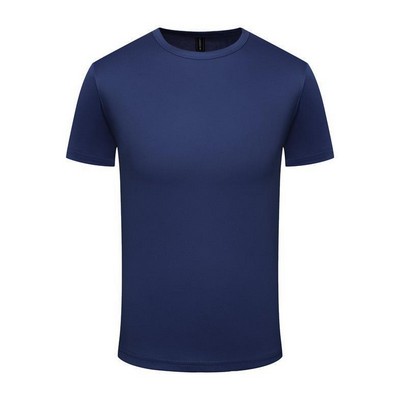 Custom Short Sleeve Crew Neck Polyester T-Shirt