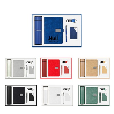 5-Piece Office Gift Set: Signature Pen, Keychain, Notebook, Business Card Case & Tumbler