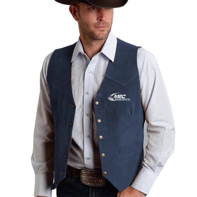 Men's Faux Suede Suit Vest