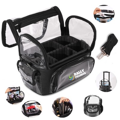 Clear Travel Bag With Adjustable Dividers