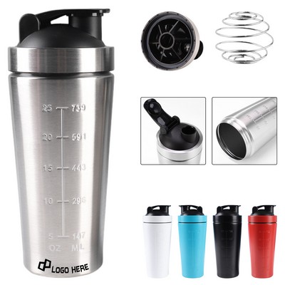 20Oz Stainless Steel Shaker Bottle W/ Steel Ball