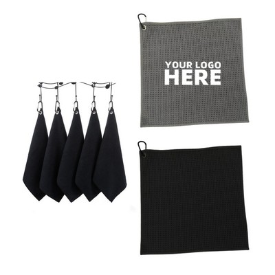 Microfiber Cleaning Absorbent Golf Towel With Hook
