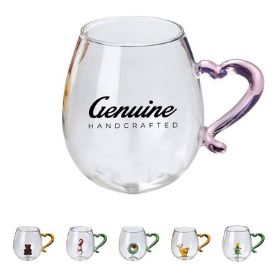 13.5oz Christmas 3D Glass Coffee Mug