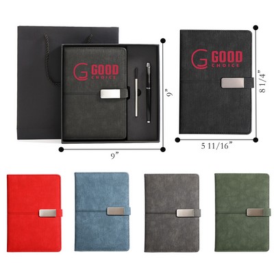 Lined Leather Notebook Set