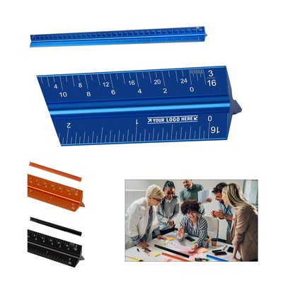 12'' Aluminum Triangular Architectural Scale Ruler