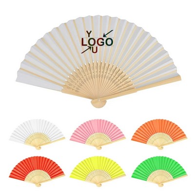 Folding Bamboo Handheld Fan