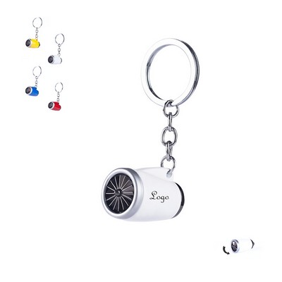 Mini Aircraft Engine Keychain