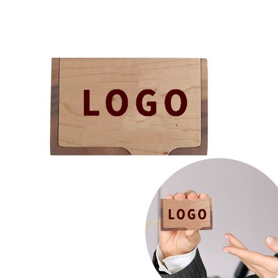 Custom Wooden Business Card Holder