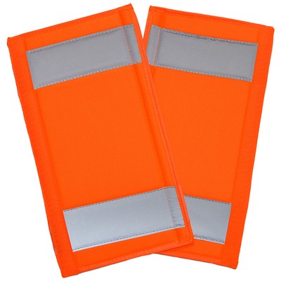 Orange Padded High Visibility Seat Belt Covers (2.5" x 12")