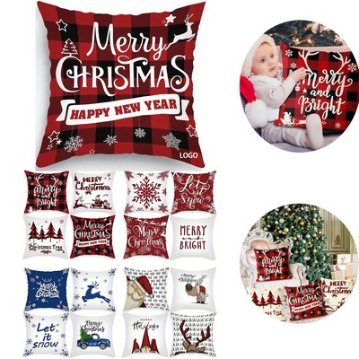 Indoor Outdoor Xmas Throw Pillow Cases for Sofa Couch
