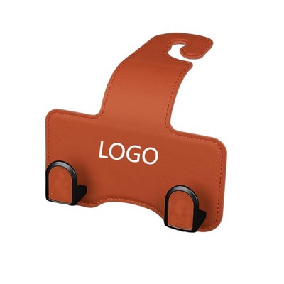 Car Seat Backrest Hook - Leather Headrest Hanger