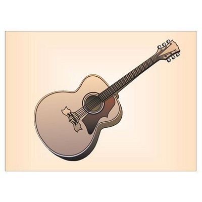 Acoustic Guitar Metal Photo Magnet (2 1/2"x3 1/2")