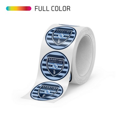Full Color Circle Roll Label - Up to 17.01-21.00 Square Inches